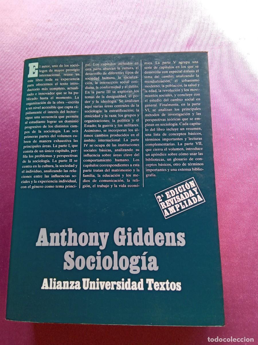 Libros: ANTHONY GIDDENS SOCIOLOGIA . P 2 - 4 - Foto 1
