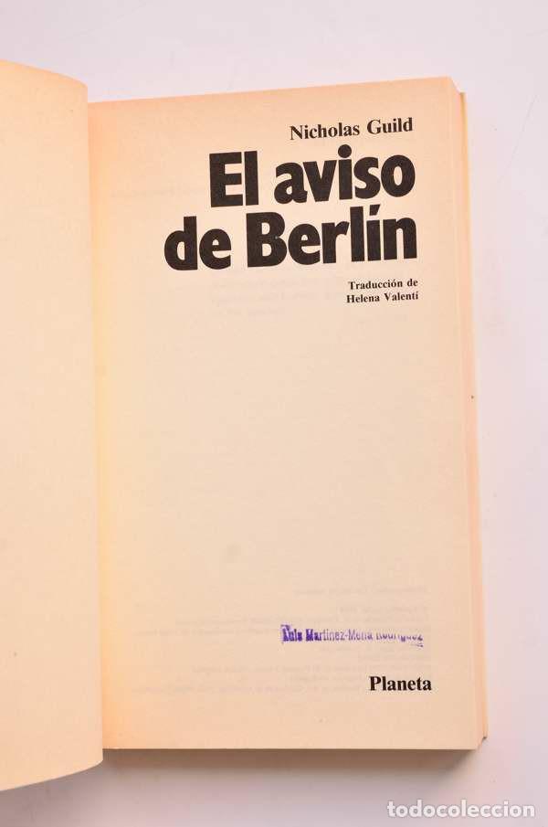 Libros: El aviso de Berl&iacute;n - GUILD, Nicholas - Foto 2