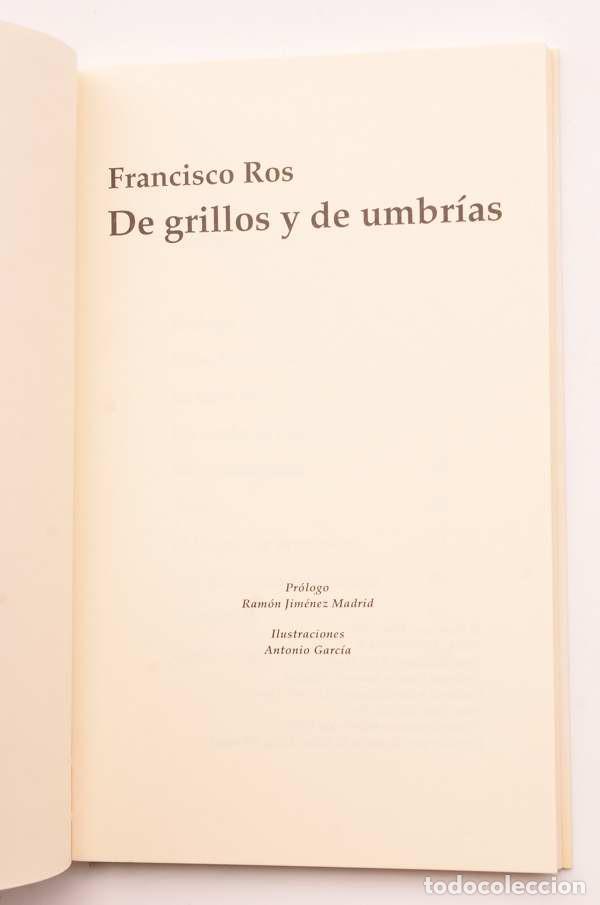 Libros: De grillos y de umbr&iacute;as - ROS, Francisco - Foto 2