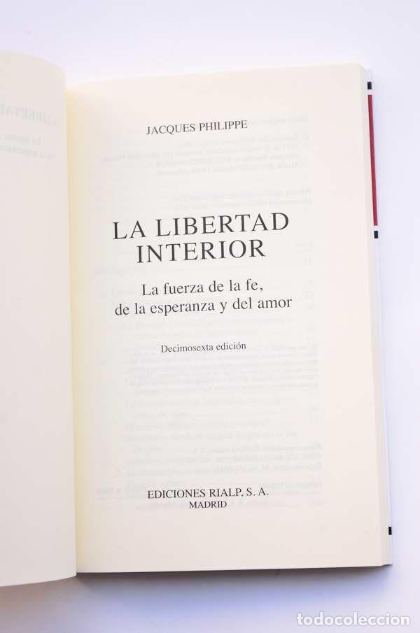 Libros: La libertad interior - PHILIPPE, Jacques - Foto 2