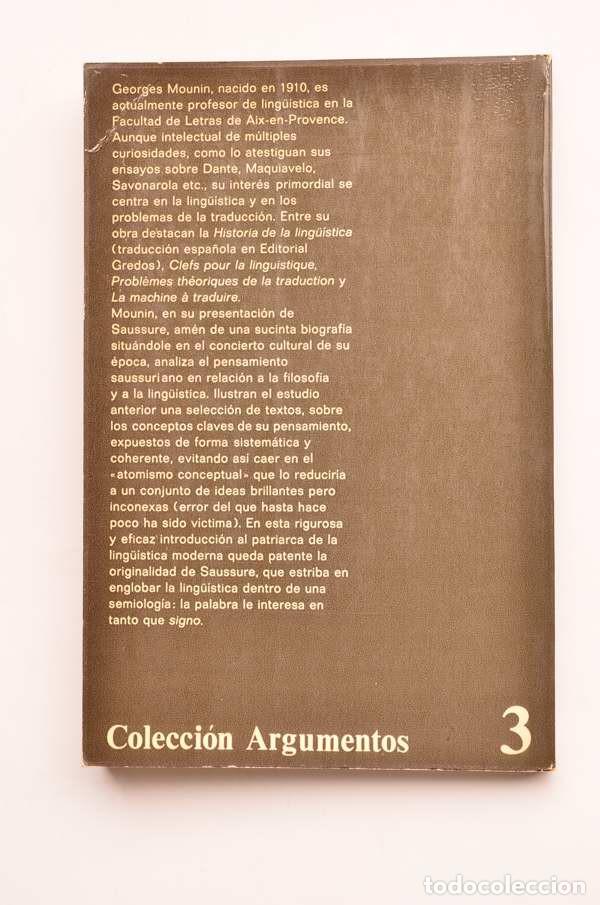 Libros: Saussure. Presentaci&oacute;n y textos - MOUNIN, Georges - Foto 3