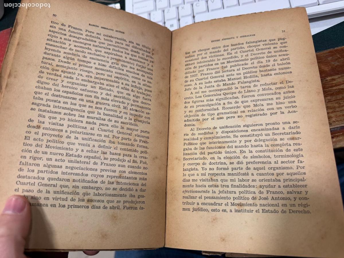 Libros: LIBRO ENTRE HENDAYA Y GIBRALTAR - 405 PAG. - Foto 2