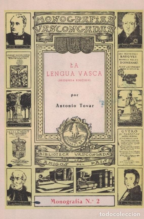 Libros: LA LENGUA VASCA. - Tovar. Antonio, - Foto 1