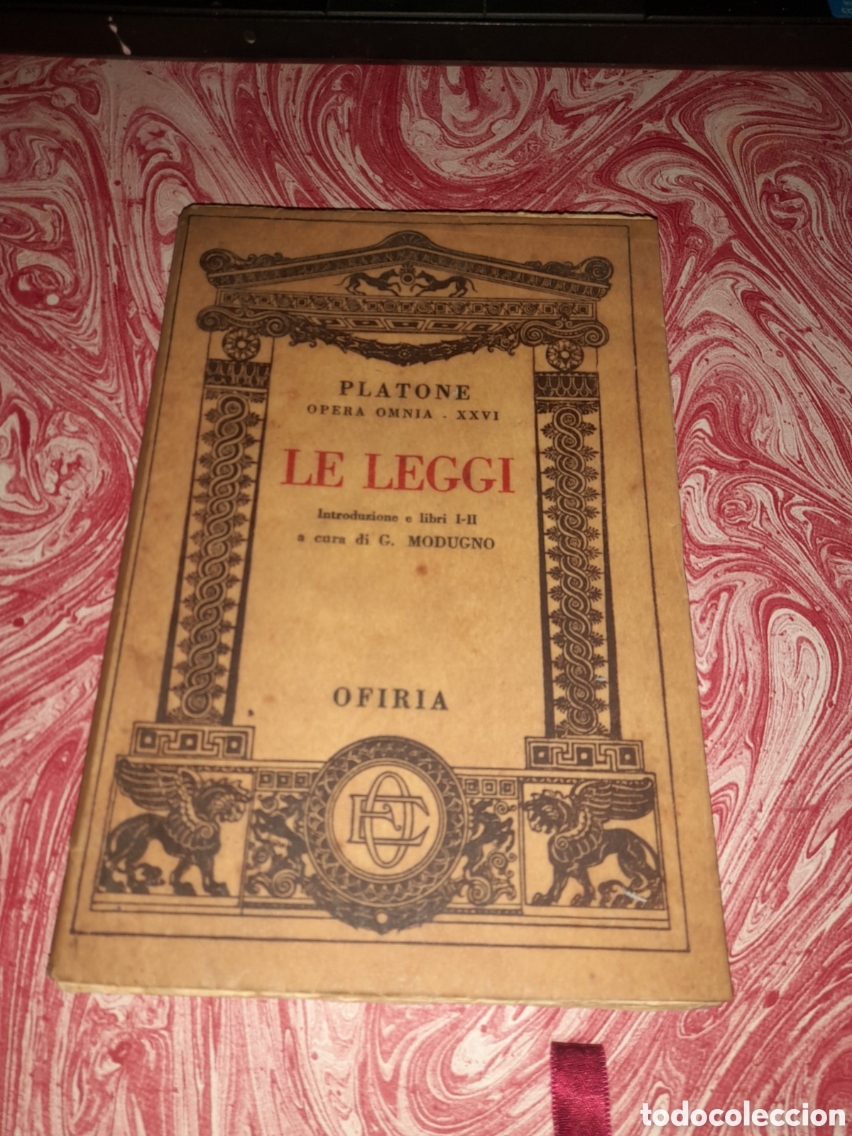 Libros: Platone opera omnia XXVI del 1937