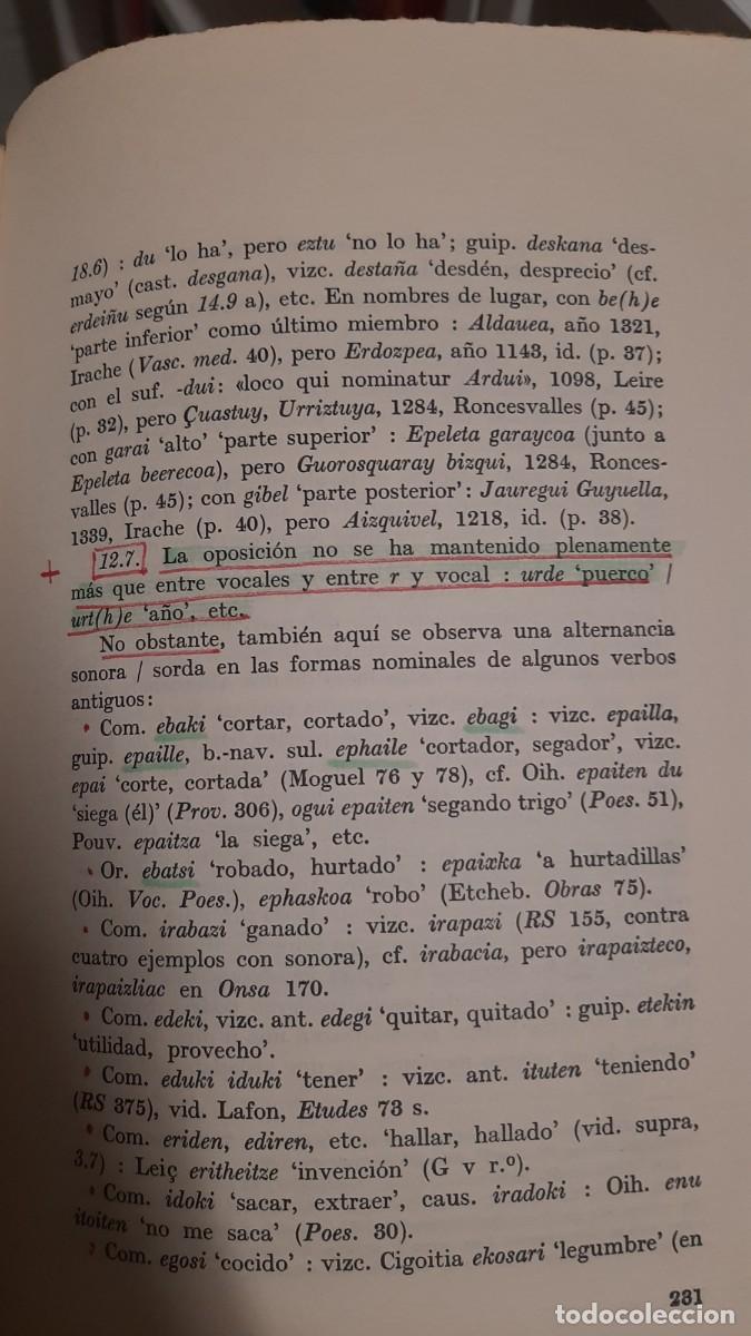 Libros: FONETICA VASCA. LUIS MICHELENA 2&deg;EDICION 1977 - Foto 4