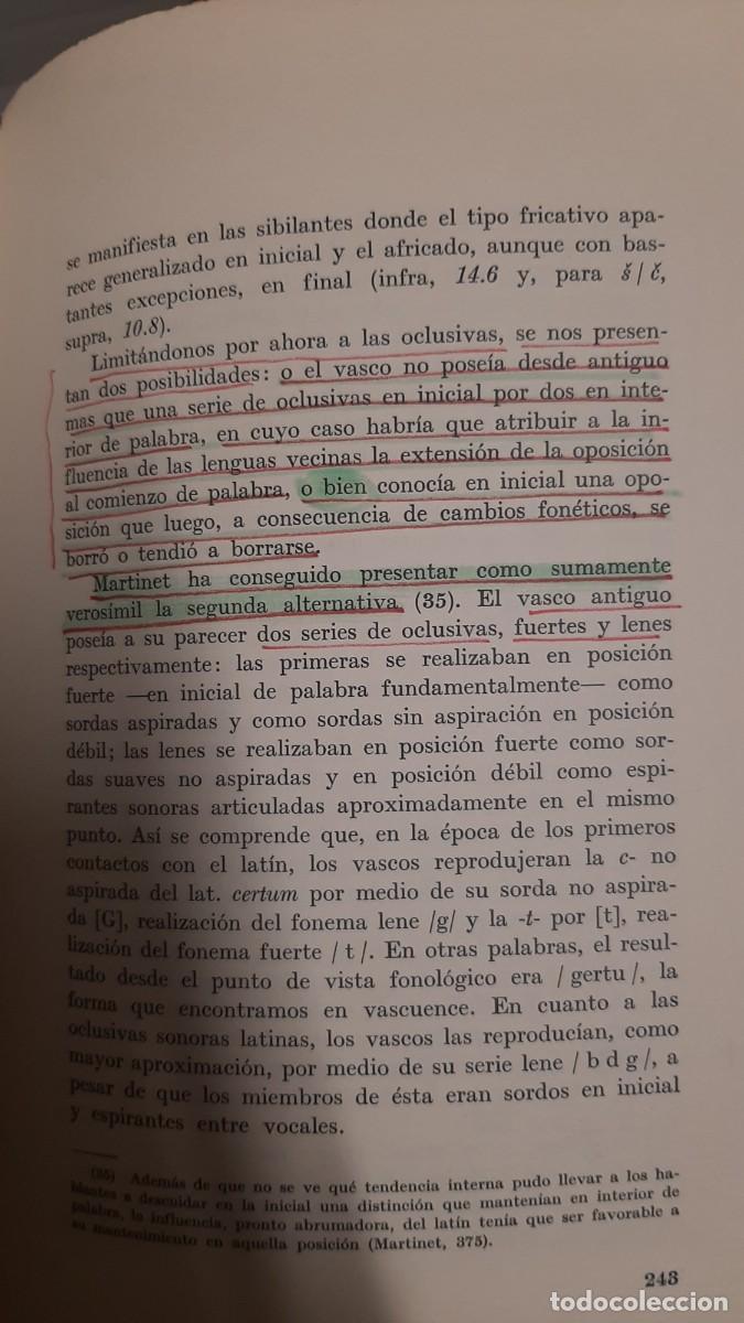 Libros: FONETICA VASCA. LUIS MICHELENA 2&deg;EDICION 1977 - Foto 5