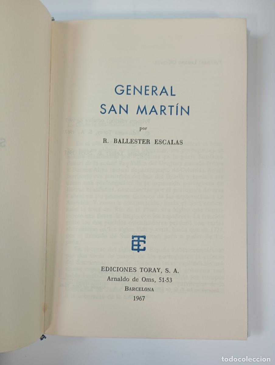 Libros: GENERAL SAN MART&Iacute;N. - R. BALLESTER ESCALAS. TDK284 - Foto 2