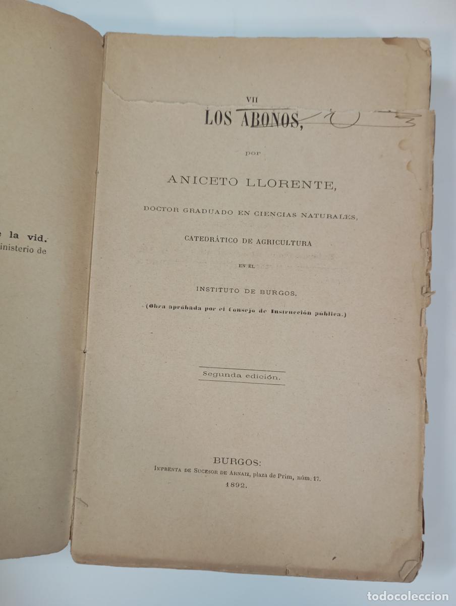 Libros: LOS ABONOS. 1892. - ANICETO LLORENTE. TDK848 - Foto 2