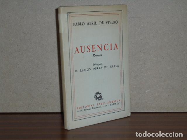 Libros: AUSENCIA - Poemas - Abril de Vivero, Pablo