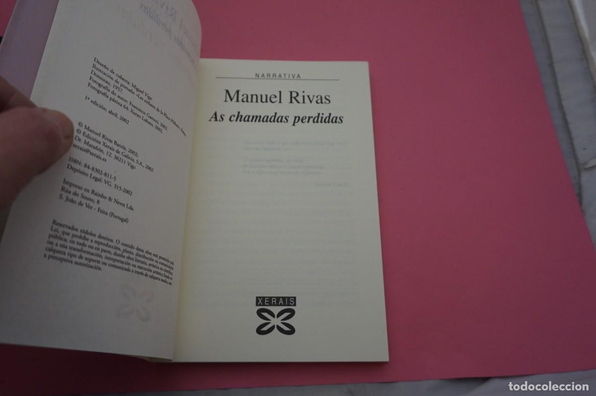 Libros: 20A/ AS CHAMADAS PERDIDAS - MANUEL RIVAS / EDICIONS XERAIS - Foto 2