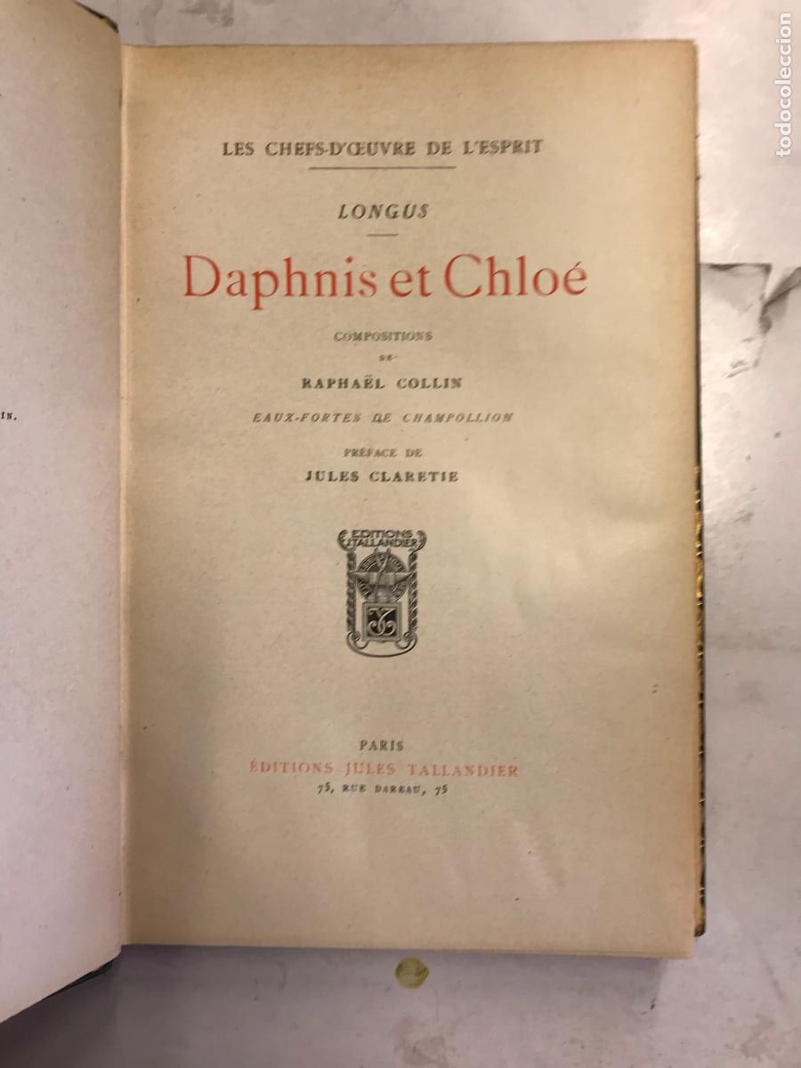 Libros: DAPHNIS & CHLO&Eacute;. - LONGUS. - Foto 1