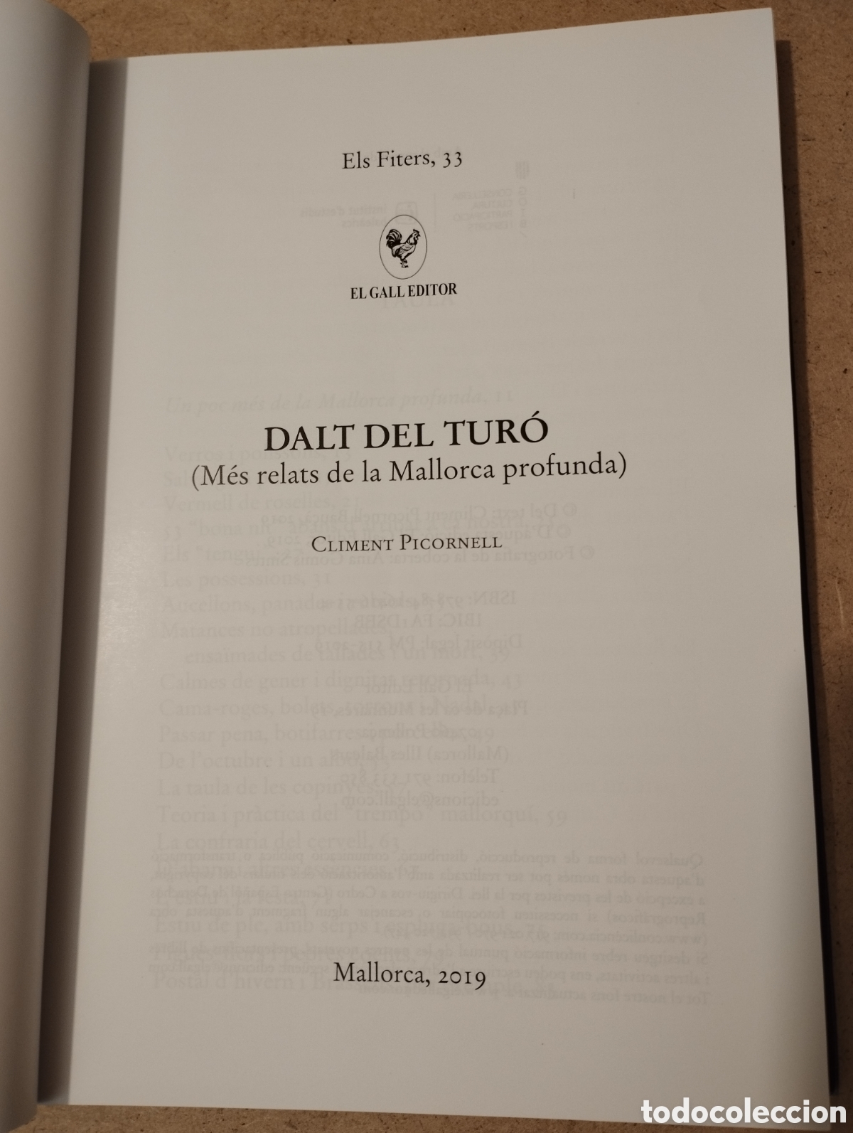 Libros: DALT DEL TUR&Oacute; (CLIMENT PICORNELL) - Foto 2