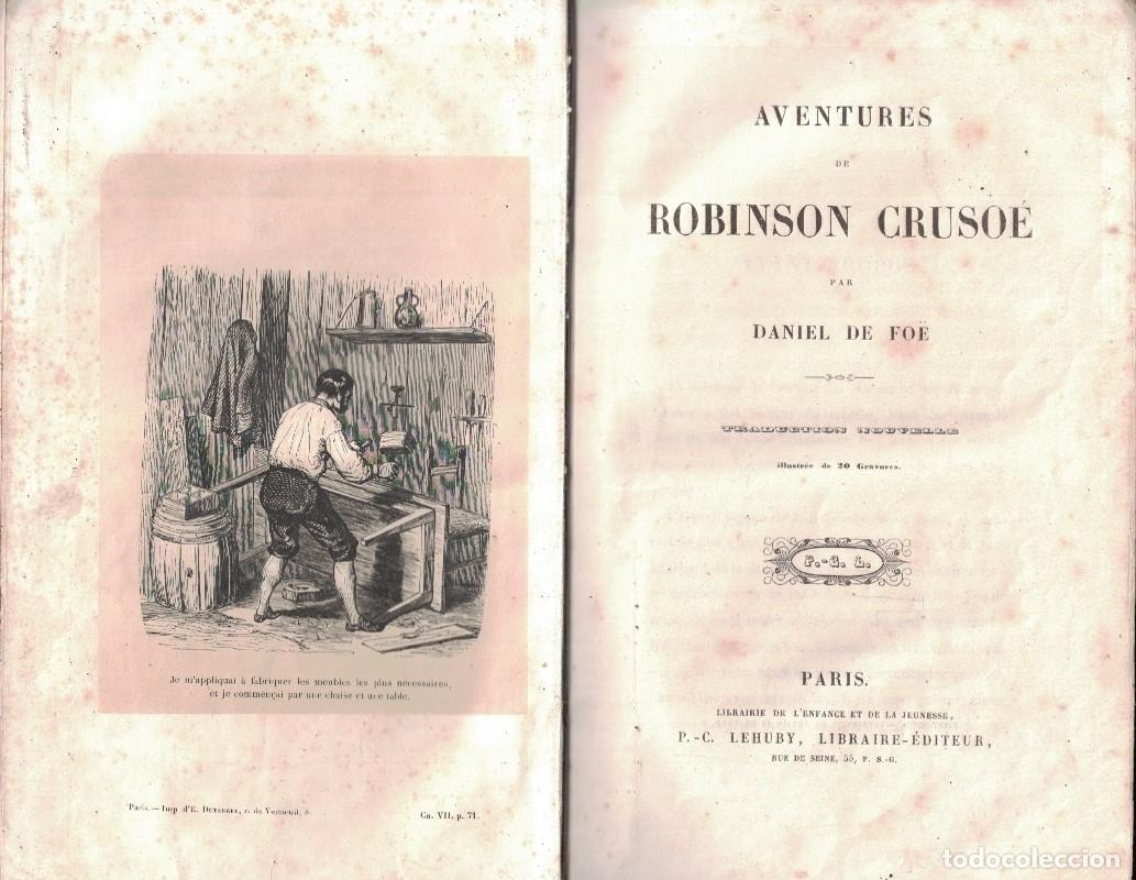 Libros: AVENTURES DE ROBINSON CRUSO&Eacute;. - Fo&euml;. Daniel de, - Foto 1