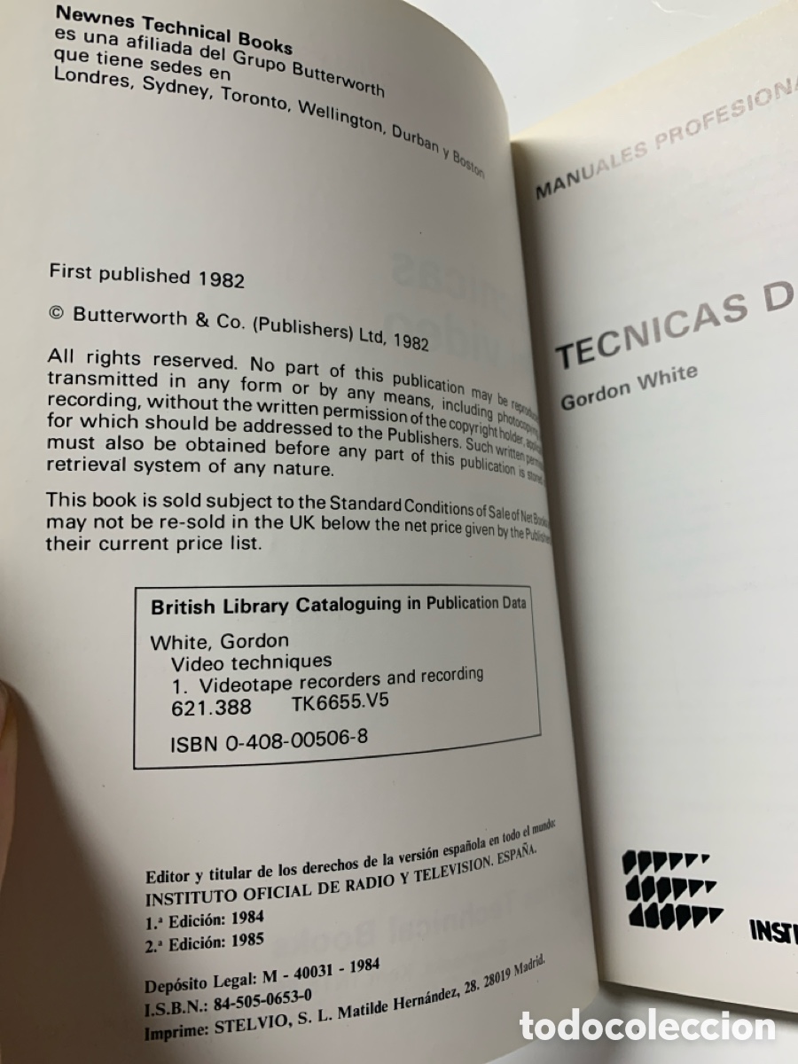 Libros: &bull;T&eacute;cnicas del V&iacute;deo - Gordon White - Foto 2