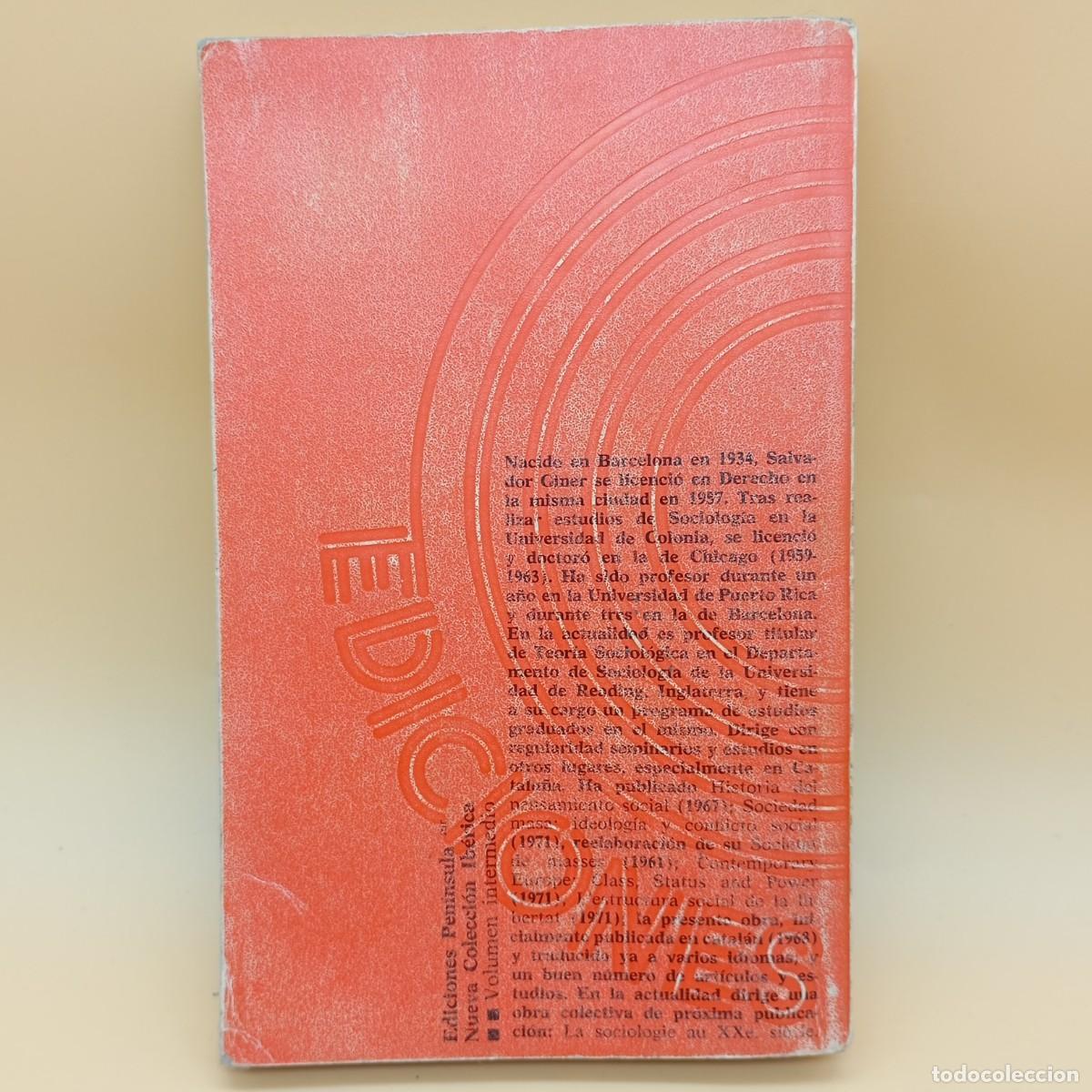 Libros: SOCIOLOGIA -SALVADOR GINER - Foto 2
