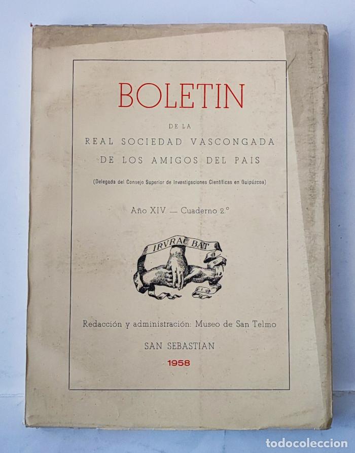 Libri di seconda mano: BOLET&Iacute;N DE LA REAL SOCIEDAD VASCONGADA DE LOS AMIGOS DEL PA&Iacute;S (A&Ntilde;O XIV - CUADERNO 2&ordm;) - VV.AA.