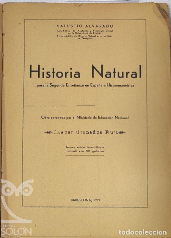Libros: Historia Natural - Salustio Alvarado - Foto 1