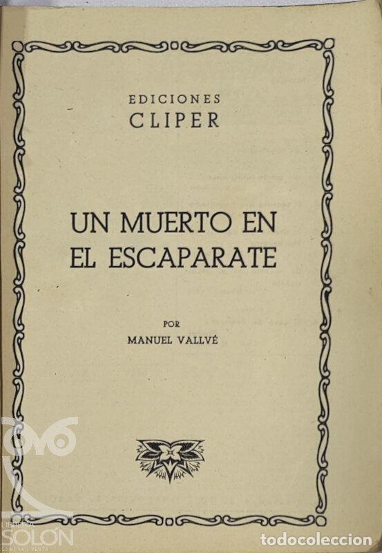 Libros: Un muerto en el escaparate - Manuel Vallv&eacute; - Foto 1