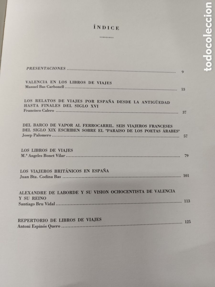 Libros: VALENCIA EN LOS LIBROS DE VIAJES - EXPOSICION (cat&aacute;logo) - Foto 5