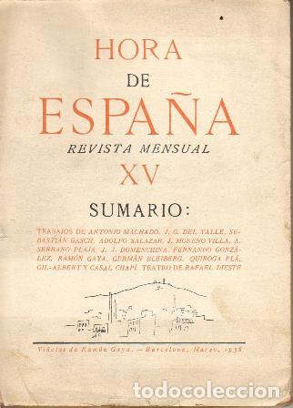 Libros: HORA DE ESPA&Ntilde;A, n&ordm;XV. Revista mensual.- - Foto 2