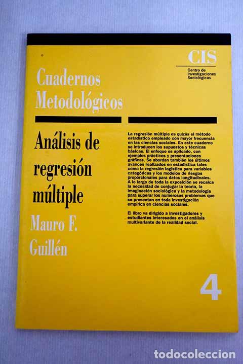 Libros: An&aacute;lisis de regresi&oacute;n m&uacute;ltiple.- Guill&eacute;n, Mauro F. - Foto 1
