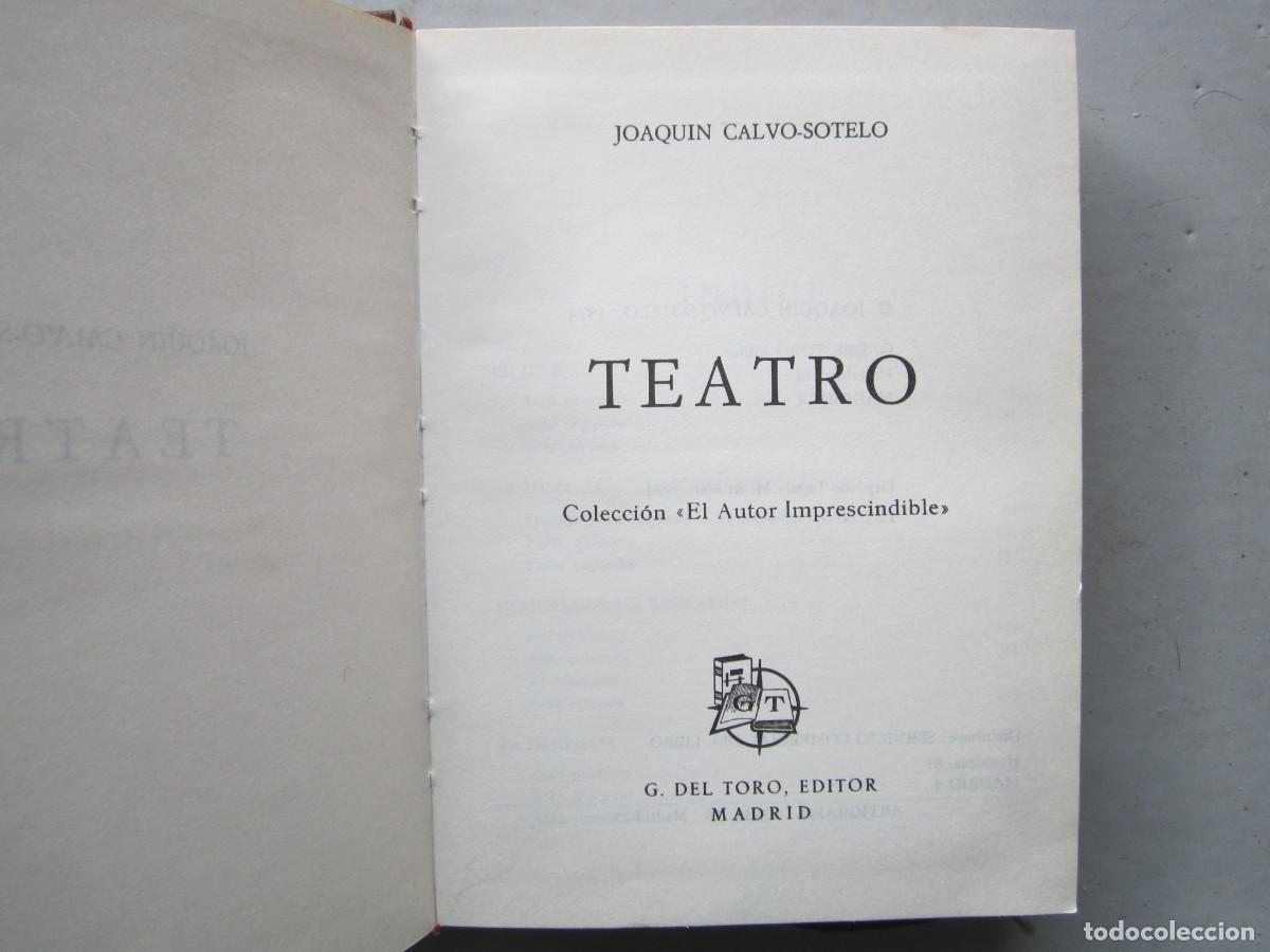 Libros: (94 ) LIBRO TEATRO J. CALVO SOTELO - Foto 2