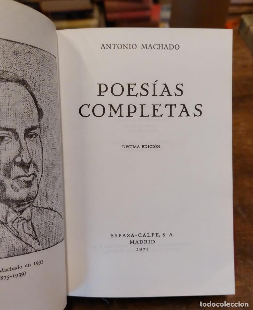 Libros: POESIAS COMPLETAS. D&eacute;cima edici&oacute;n. - MACHADO, Antonio. - Foto 2