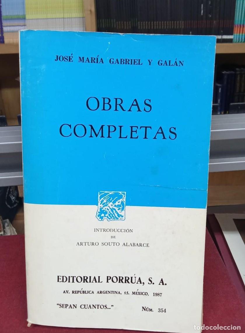 Libros: OBRAS COMPLETAS - JOSE MARIA GABRIEL Y GALAN (B) - - Foto 1