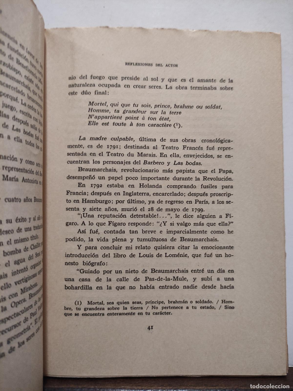 Libros: REFLECCIONES DEL ACTOR - LOUIS JOUVET - Foto 2