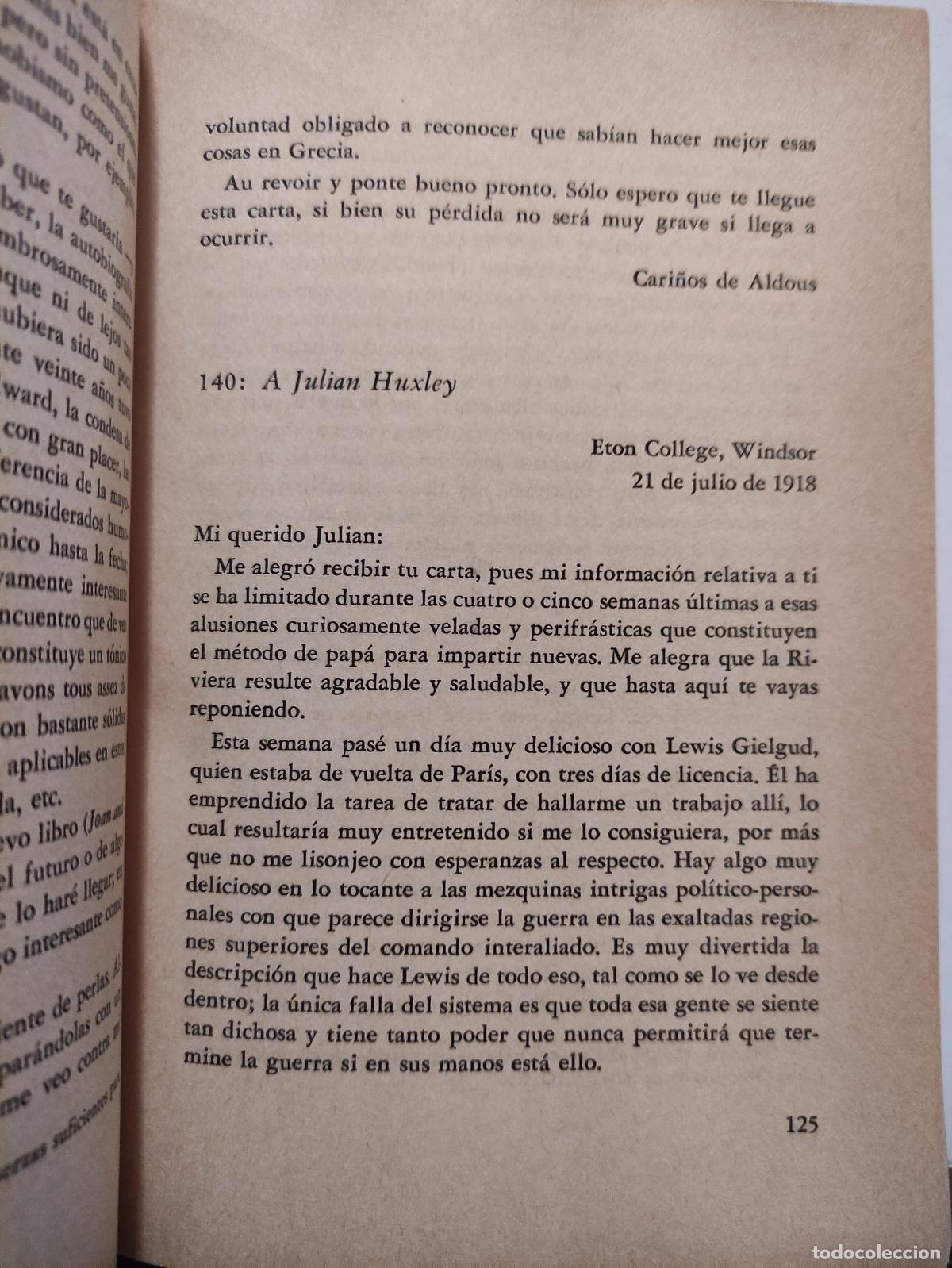 Libros: CARTAS - ALDOUS HUXLEY - Foto 3