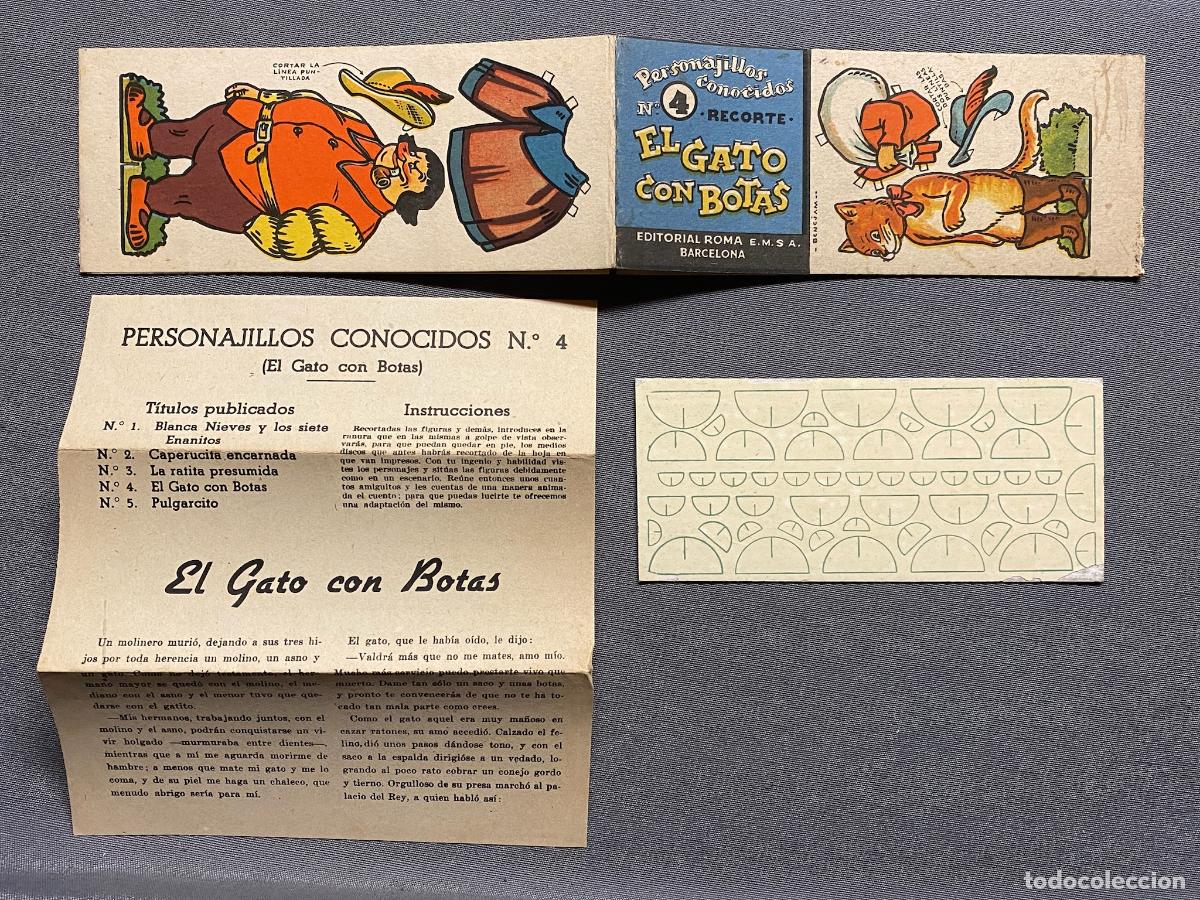 Libros: RECORTABLE PERSONAJILLOS CONOCIDOS N&ordm; 4 EL GATO CON BOTAS. - Foto 1