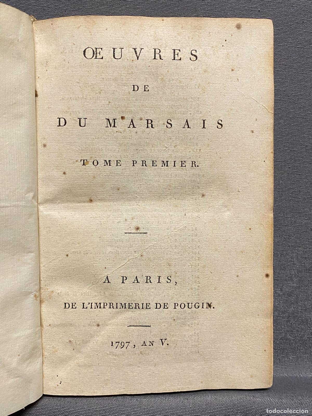 Libros: OEUVRES. 7 VOL. - DU MARSAIS. - Foto 7