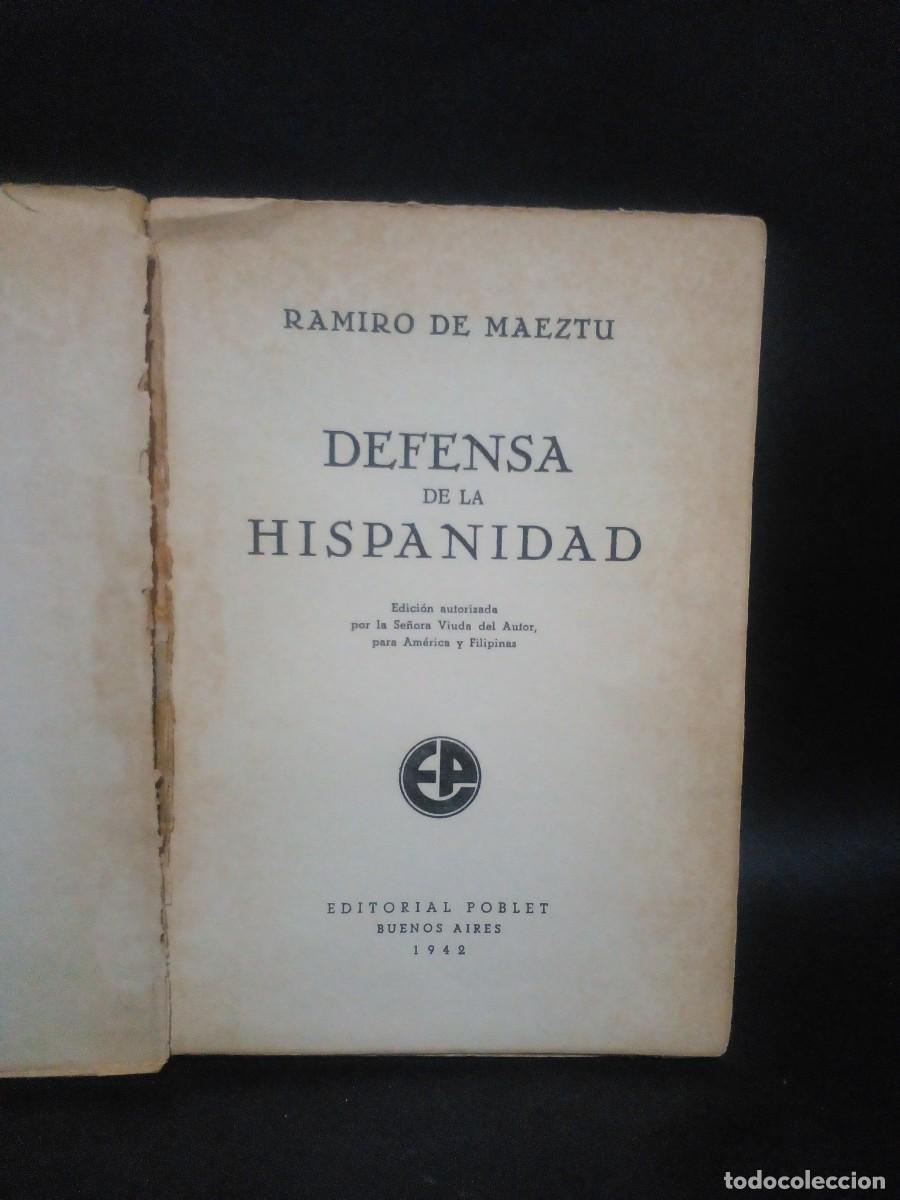 Libros: RAMIRO DE MAEZTU-DEFENSA DE LA HISPANIDAD- 1942 - Foto 2
