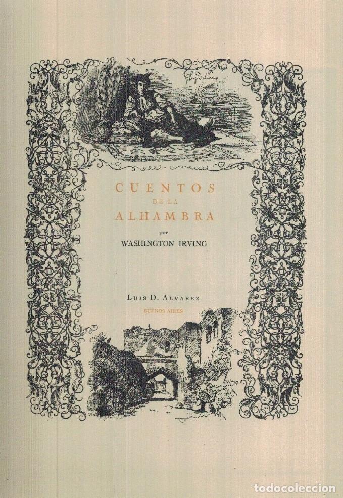 Libros: CUENTOS DE LA ALHAMBRA. - Irving. Washington, - Foto 2