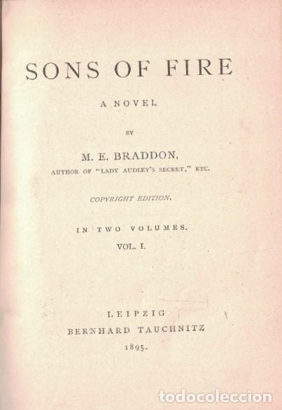 Libros: SONS OF FIRE. 2 Vols. - Braddon. M. E., - Foto 1