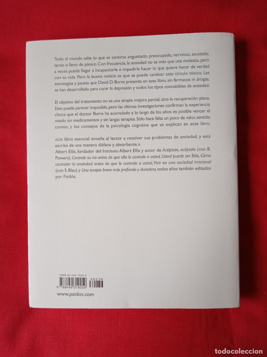 Libros: ADIOS ANSIEDAD. DAVID D. BURNS. PAID&Oacute;S 2006 - Foto 2