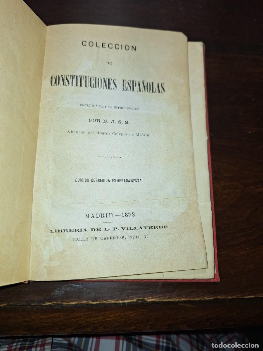 Libros: Colecci&oacute;n de Constituciones espa&ntilde;olas. - Foto 3