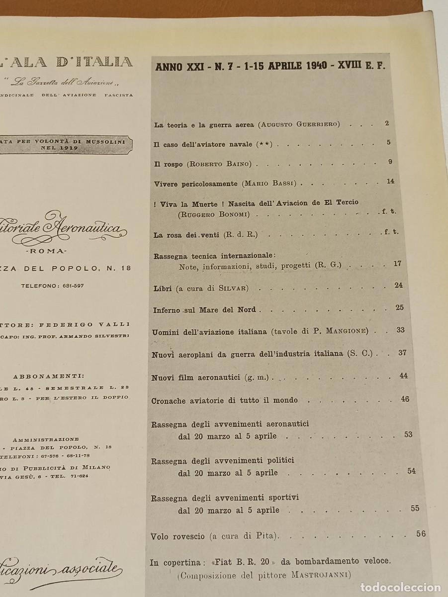 Libros: Revista LAla dItalia 1940 - Foto 5