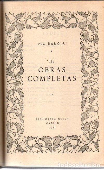 Libros: Obras completas III - Baroja, P&iacute;o - Foto 1