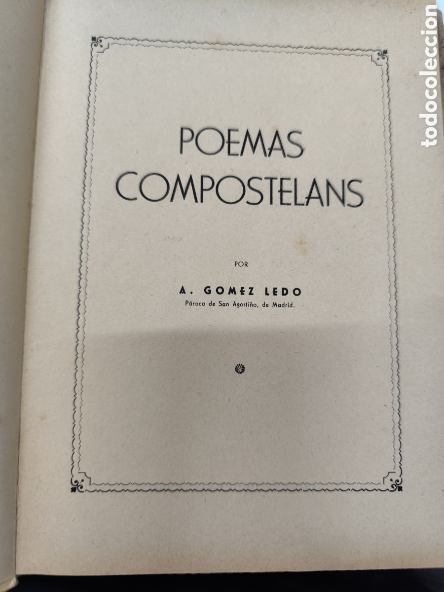 Libros: POEMAS COMPOSTELANS. Galicia - GOMEZ LEDO,A. - Foto 3