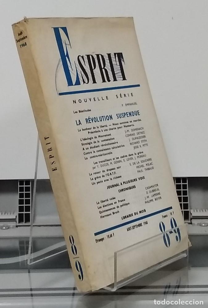 B&uuml;cher: Esprit, nouvelle s&eacute;rie, 8-9, aout-septembre 1968, num 363. La r&eacute;volution suspendue - vvaa