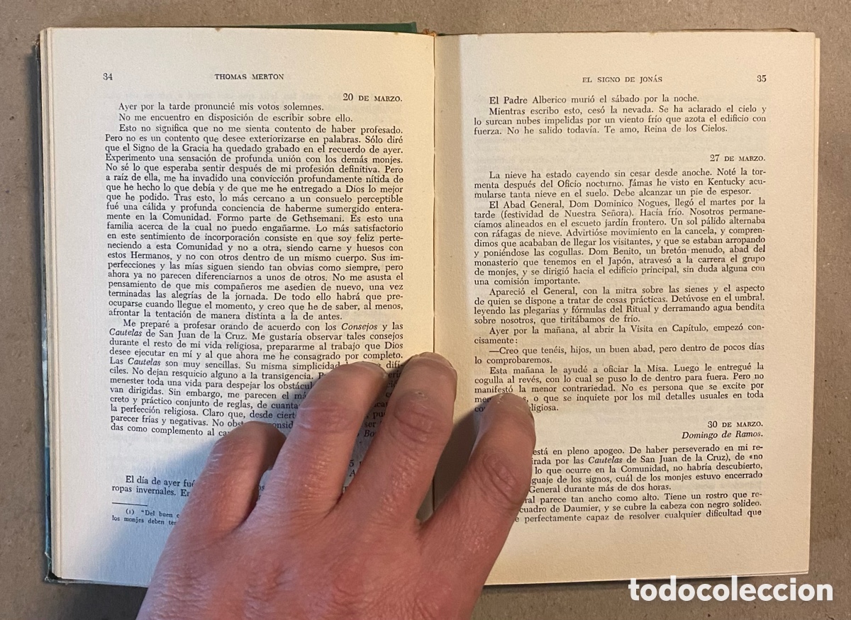 Libros: EL SIGNO DE JON&Aacute;S. THOMAS MERTON. EDITORIAL &Eacute;XITO 1954. - Foto 4