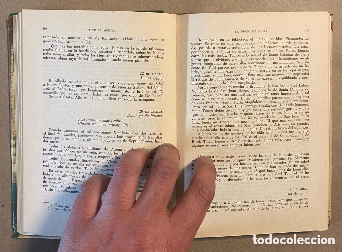 Libros: EL SIGNO DE JON&Aacute;S. THOMAS MERTON. EDITORIAL &Eacute;XITO 1954. - Foto 5