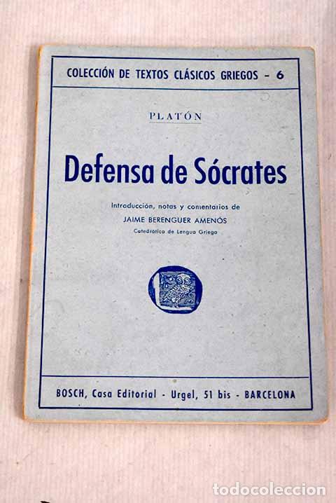 Libros: Defensa de Socrates: Platon.- Platon - Foto 1