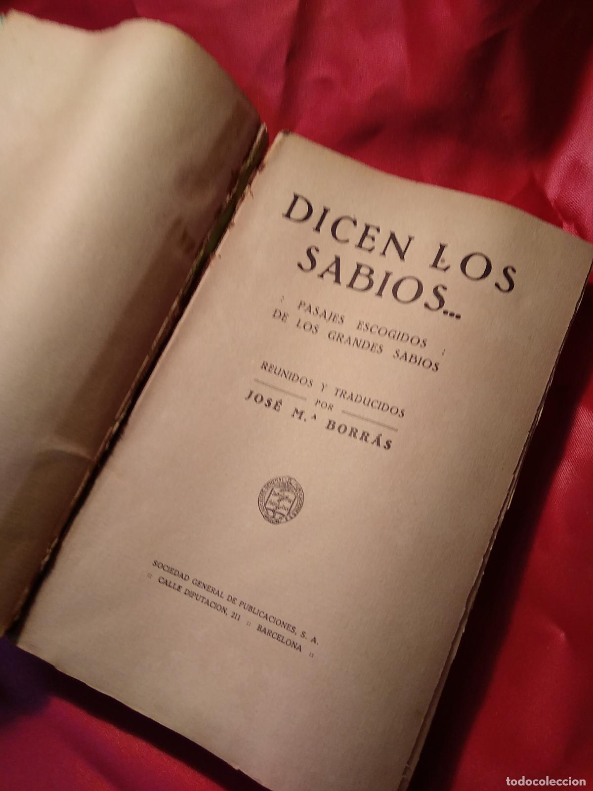 Libros: Dicen los sabios... Jos&eacute; M&ordf; Borr&aacute;s L.24134-202 - Foto 2