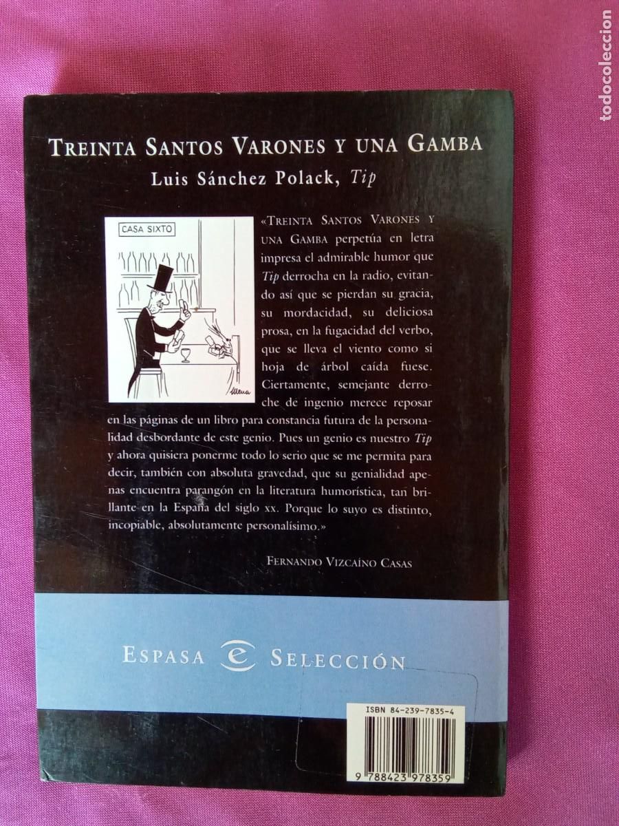 Libros: TREINTA SANTOS VARONES Y UNA GAMBA LUIS SANCHEZ POLACK TIP - Foto 2
