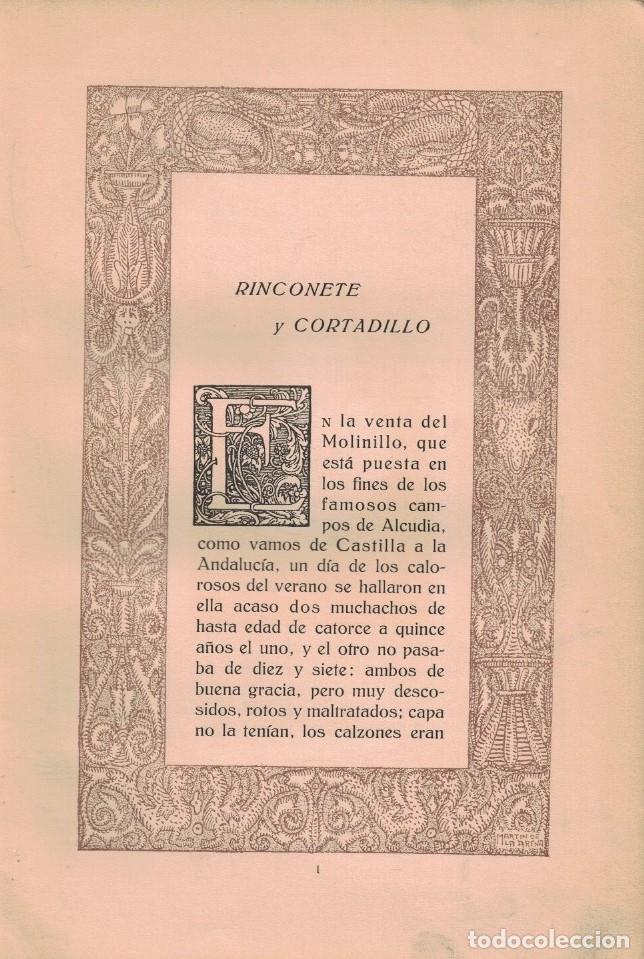 Libros: RINCONETE Y CORTADILLO. - Cervantes Saavedra. Miguel de, - Foto 5