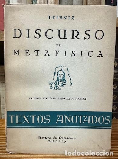 Libros: DISCURSO DE METAFISICA. Versi&oacute;n y comentario de J. Mar&iacute;as - LEIBNIZ - Foto 1