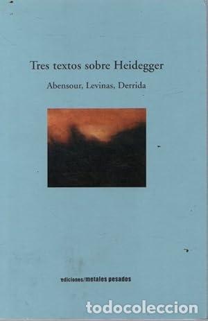 Libros: TRES TEXTOS SOBRE HEIDEGGER. Abensour, Levinas, Derrida - Alejandro Madrid - Foto 1