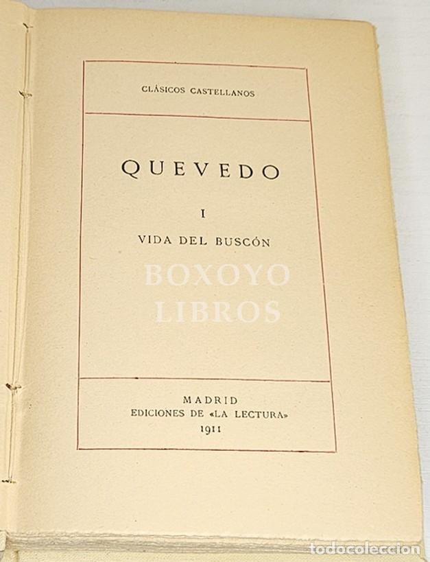 Libros: QUEVEDO, Francisco de. Vida del Busc&oacute;n. Pr&oacute;logo y notas de Am&eacute;rico Castro - Foto 2